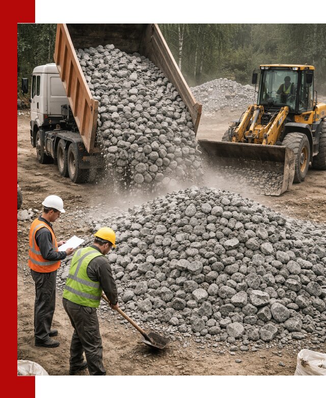 Гранитный щебень фракция 70-150 доставка в Новом Уренгое