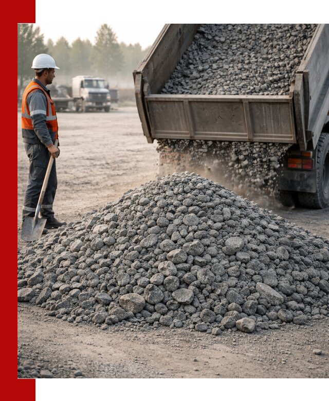 Гранитный щебень фракции 100–201 для строительства в Новом Уренгое