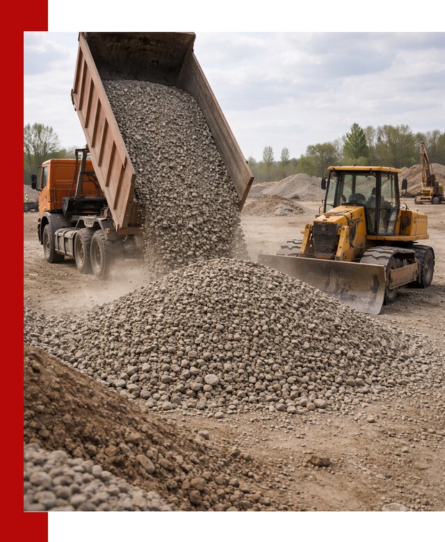 Доставка гравийного щебня фракции 40-70 в Новом Уренгое