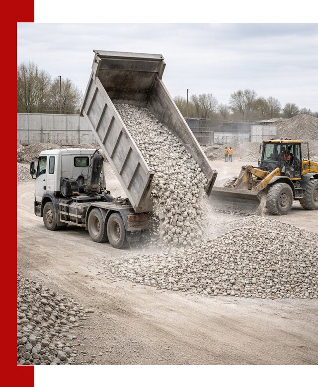 Доставка и продажа известнякового щебня в Новом Уренгое