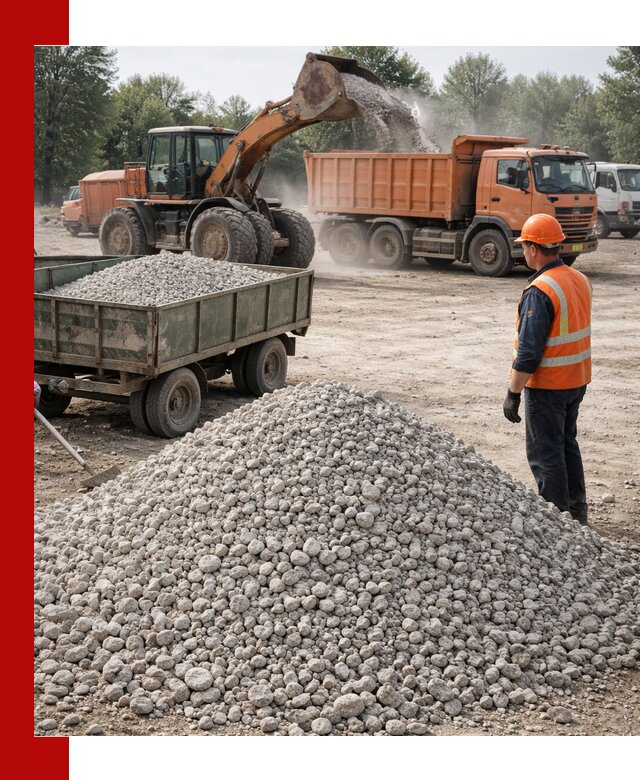 Доставка известнякового щебня фракция 20–40 в Новом Уренгое