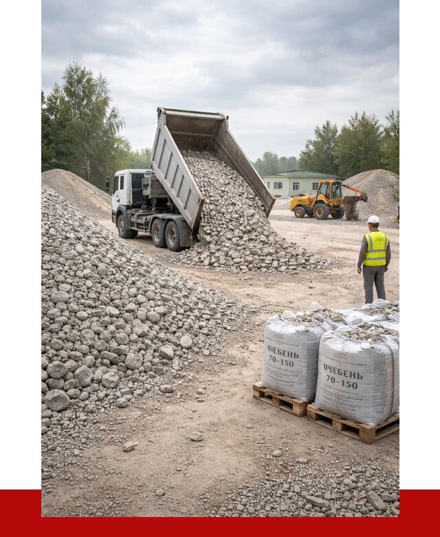 Известняковый щебень фракция 70-150 в Новом Уренгое от 1300 р. | ПРОНЕРУДНвг