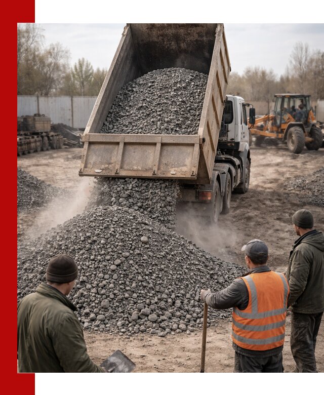 Доставка шлакового щебня в удобные сроки по выгодной цене в Новом Уренгое
