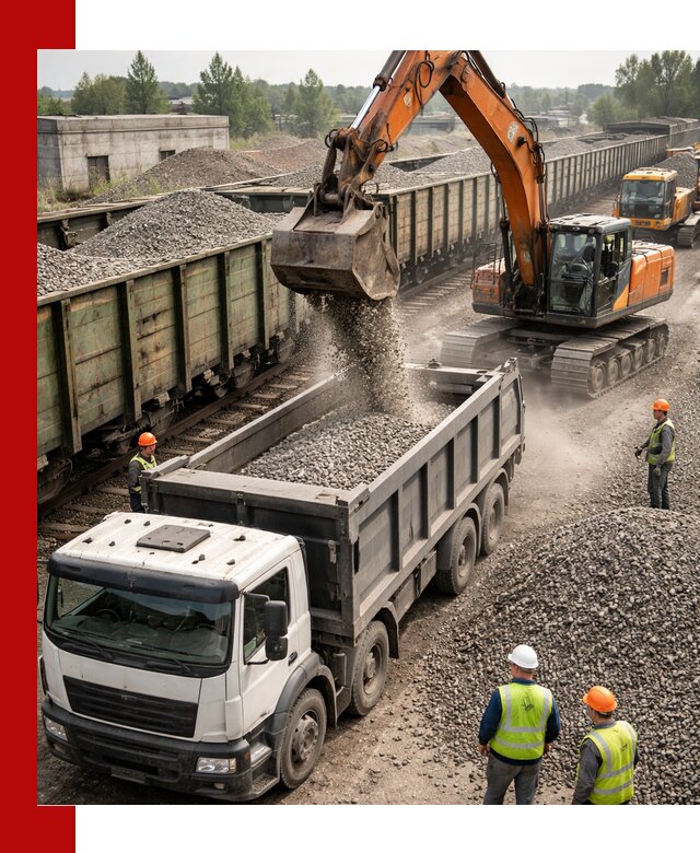 Железнодорожный щебень фракция 25–60 для поставок в Новом Уренгое