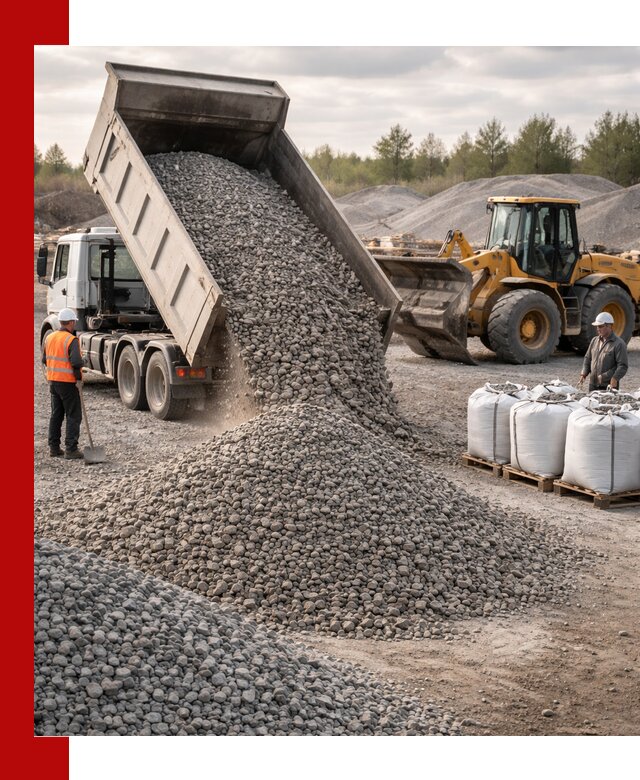 Бетонный щебень фракция 5–20 с доставкой в Новом Уренгое