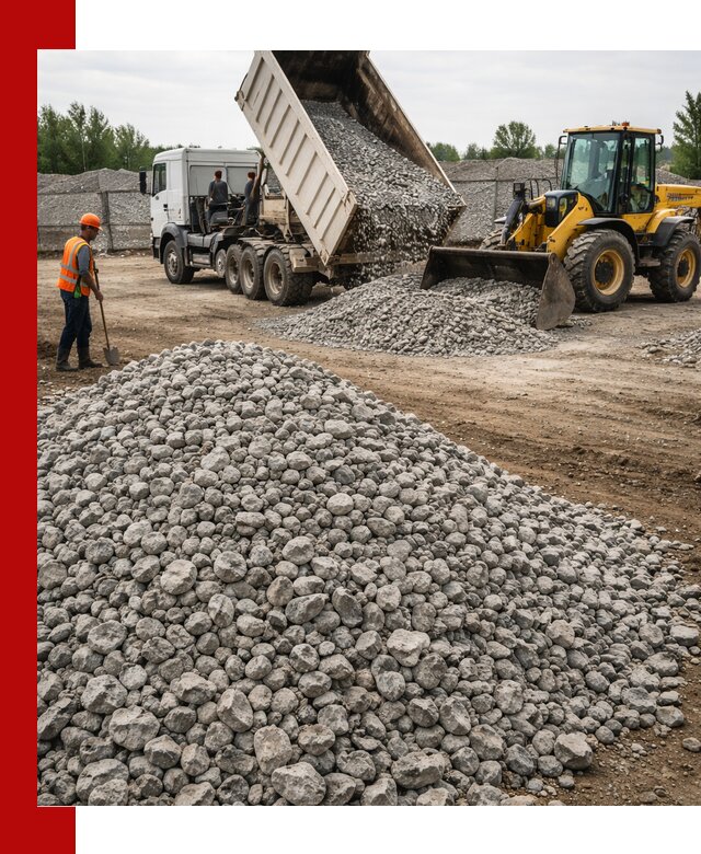 Доставка бетонного щебня фракции 40-70 в Новом Уренгое