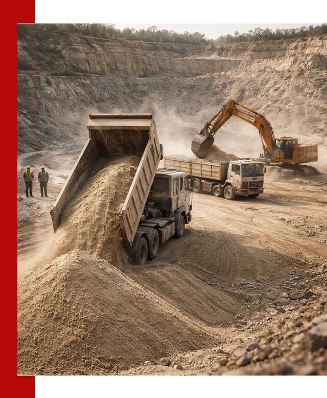 Карьерный песок навалом с доставкой в Новом Уренгое