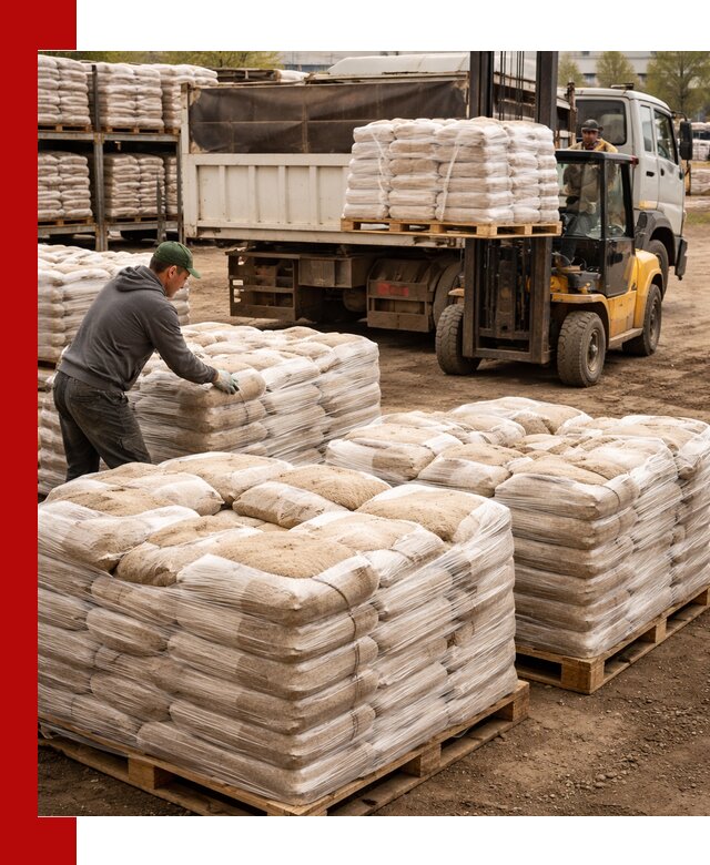 Карьерный песок в мешках с доставкой в Новом Уренгое