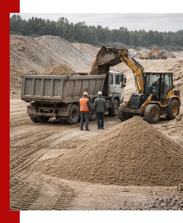 Карьерный среднезернистый песок с доставкой в Новом Уренгое