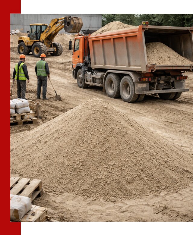 Доставка и продажа мытого речного песка в Новом Уренгое