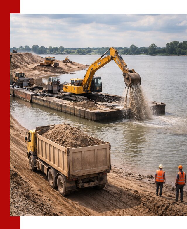 Намывной песок с доставкой в Новом Уренгое оптом и в розницу