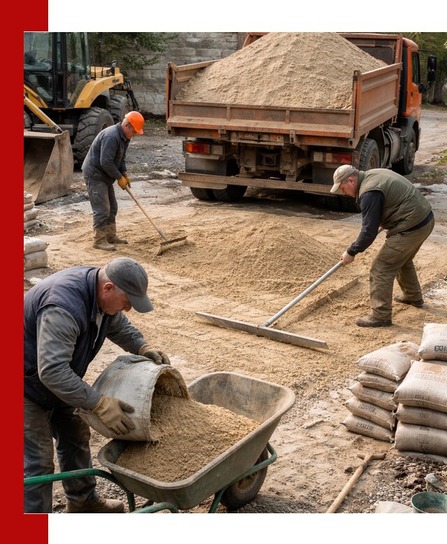 Поставка песка для стяжки в Новом Уренгое с быстрой доставкой