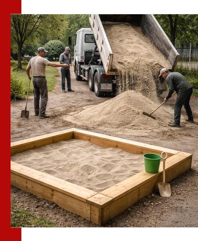 Песок для песочницы с доставкой в Новом Уренгое недорого и чистый