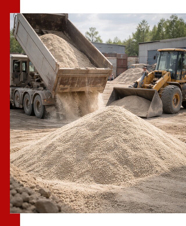 Кварцевый песок с доставкой в Новом Уренгое для строительных работ