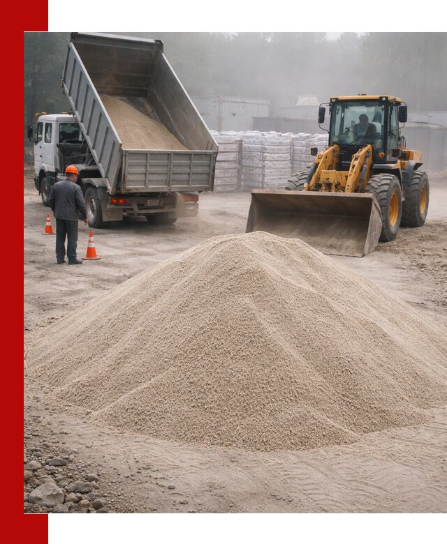 Кварцевый песок фракция 0–8 для стройработ в Новом Уренгое