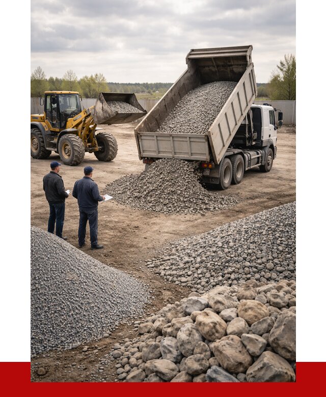 Гравий и камень с доставкой в Новом Уренгое от 4367 р. - ПРОНЕРУДНвг