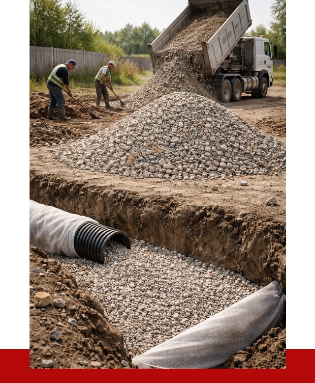 Гравий для дренажа в Новом Уренгое от 2288 р., доставка ПРОНЕРУДНвг