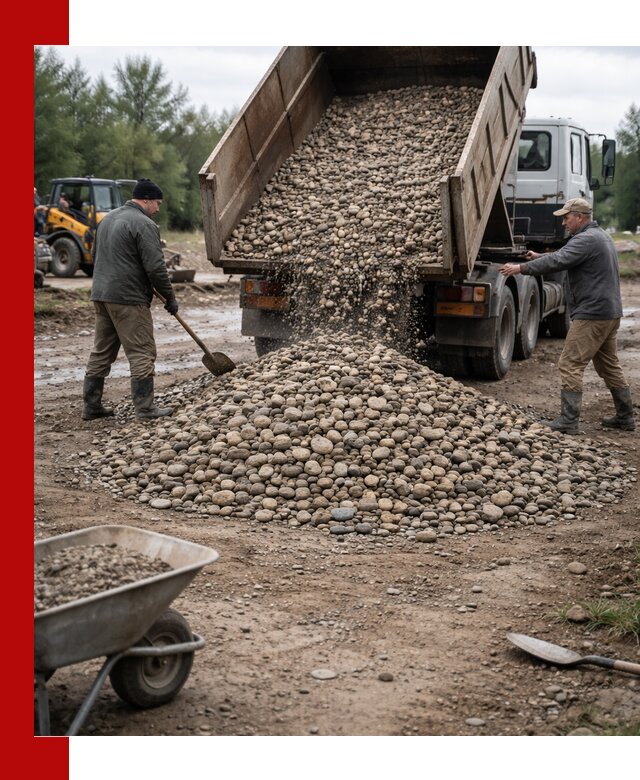 Доставка гальки речной оптом и в розницу в Новом Уренгое