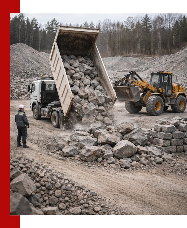 Доставка и продажа бутового гранитного камня в Новом Уренгое