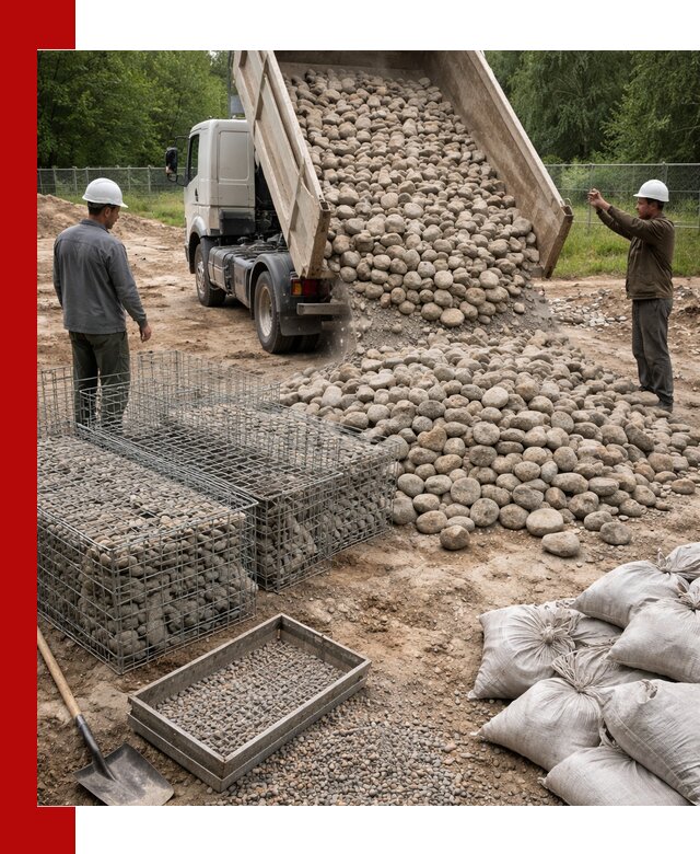 Камень для габионов фракция 70–151 в Новом Уренгое