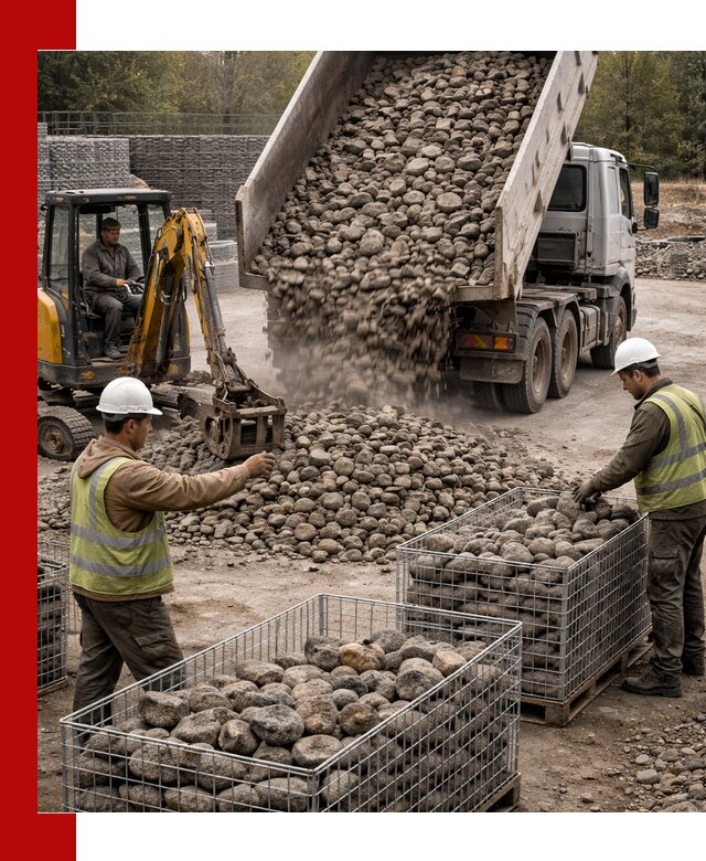 Камень для габионов фракция 100–201 в Новом Уренгое