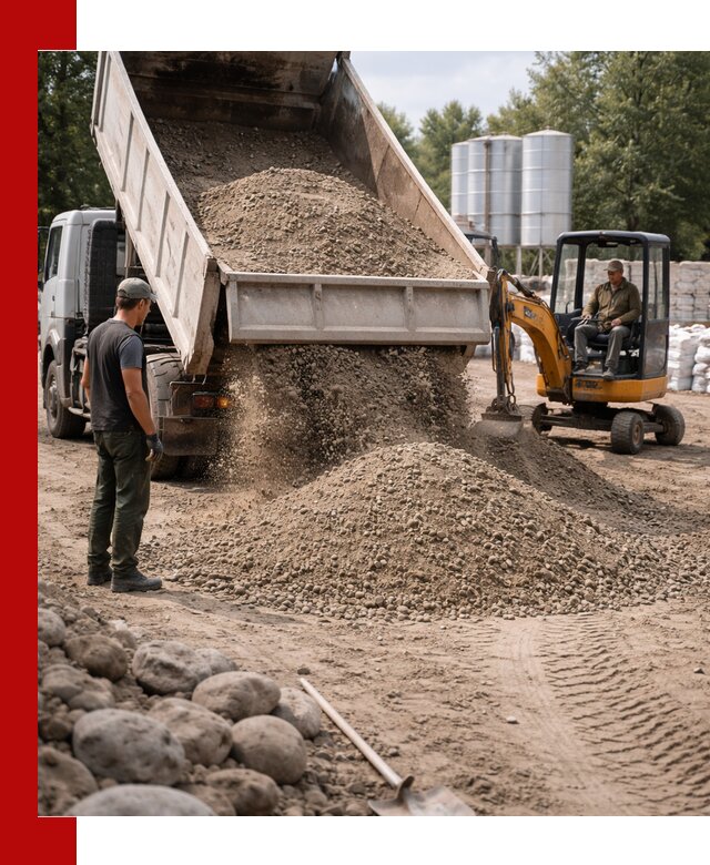 Доставка ПГС С3 в Новом Уренгое самосвалами и миксерами
