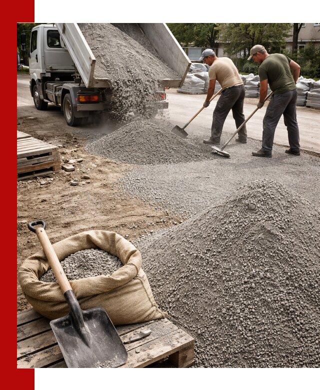 Отсев для тротуарной плитки в Новом Уренгое — доставка и укладка