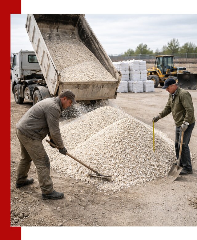 Мраморная крошка с доставкой и разгрузкой в Новом Уренгое