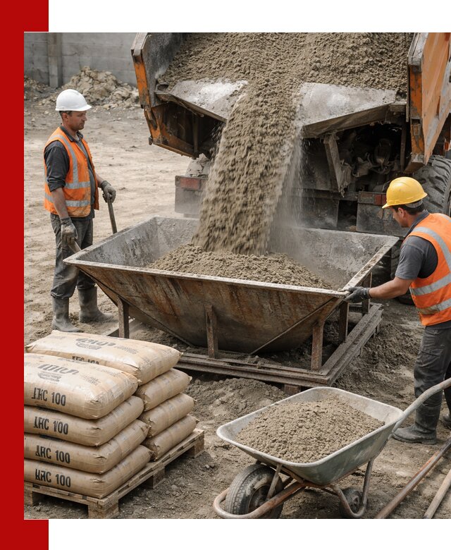 Доставка цементно-песчаной смеси М100 в Новом Уренгое