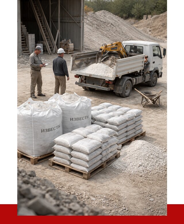 Известь строительная в Новом Уренгое с доставкой от 4367 р. | ПРОНЕРУДНвг