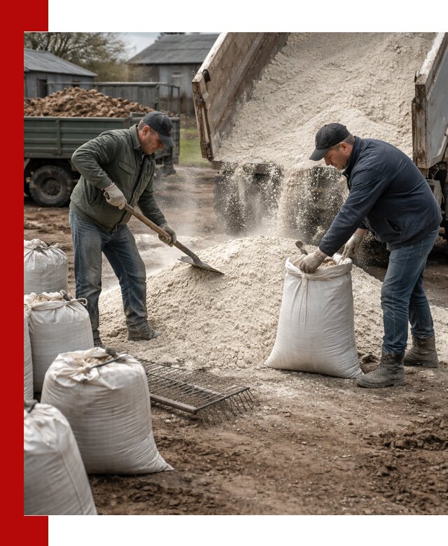 Доставка извести пушонки в Новом Уренгое оптом и мелким оптом