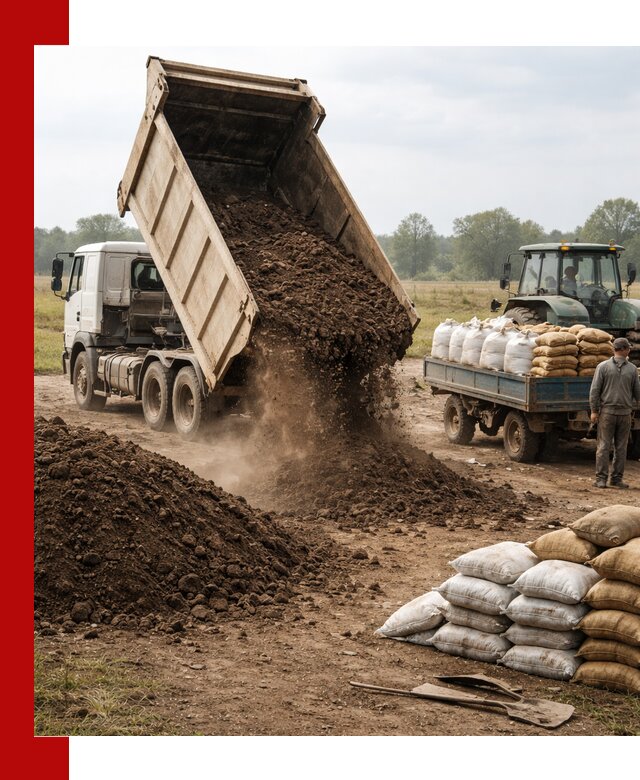 Доставка грунта и удобрений оптом в Новом Уренгое для сельхоз и строительства