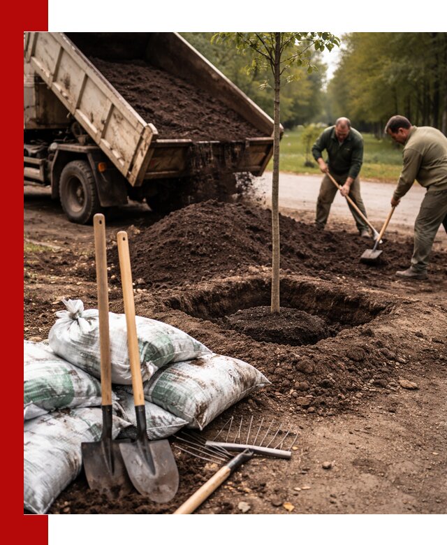 Грунт для посадки деревьев в Новом Уренгое — доставка и подготовка почвы