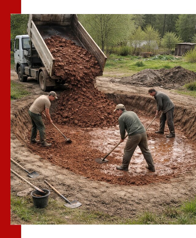 Купить качественную глину для пруда в Новом Уренгое