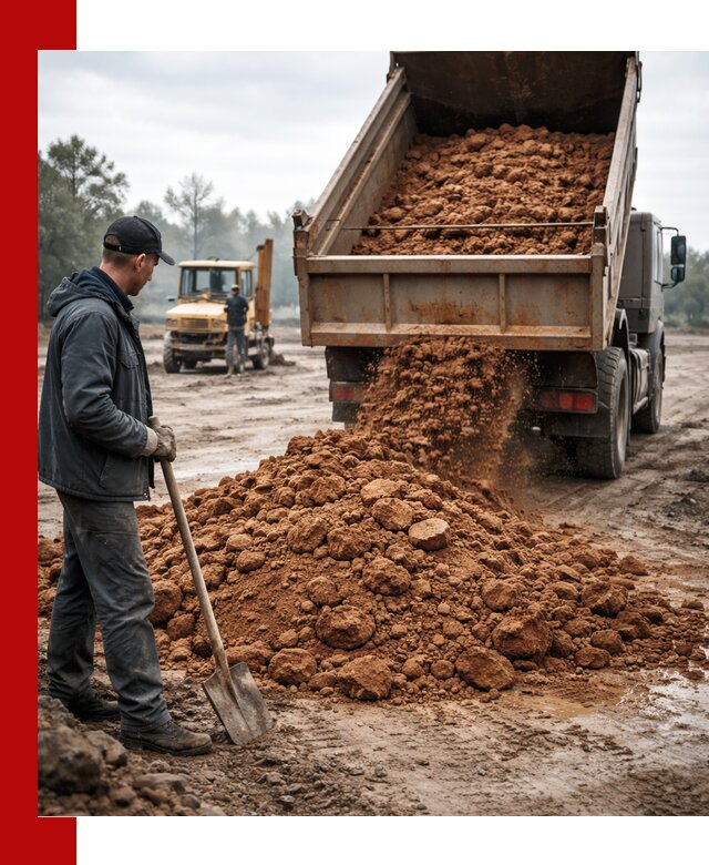 Глина для засыпки в Новом Уренгое с доставкой самосвалами