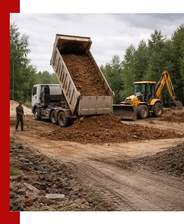 Доставка суглинка самосвалами в Новом Уренгое подсыпка и планировка