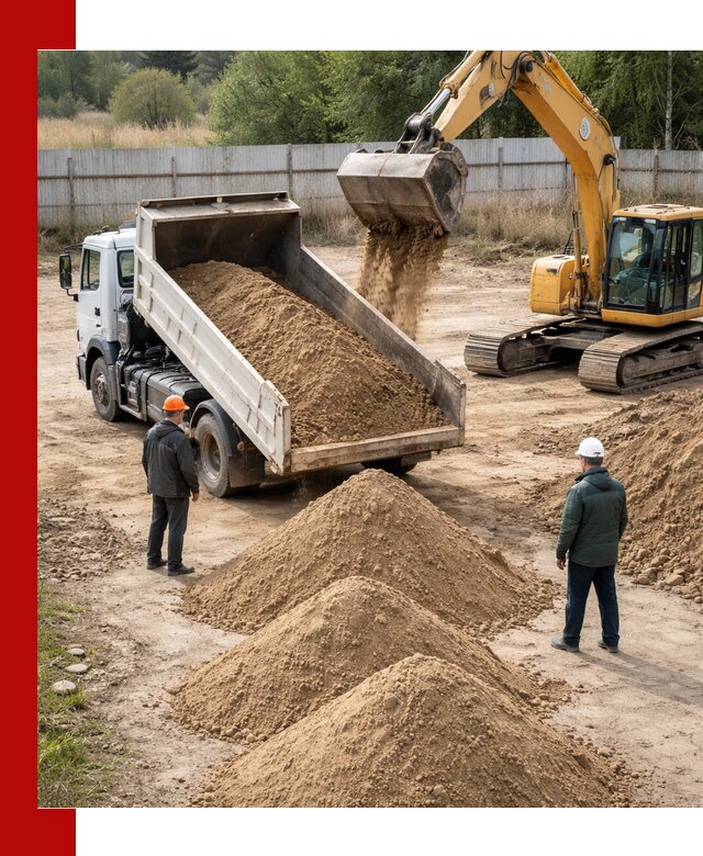 Доставка супеси вагонными и автопартиями в Новом Уренгое