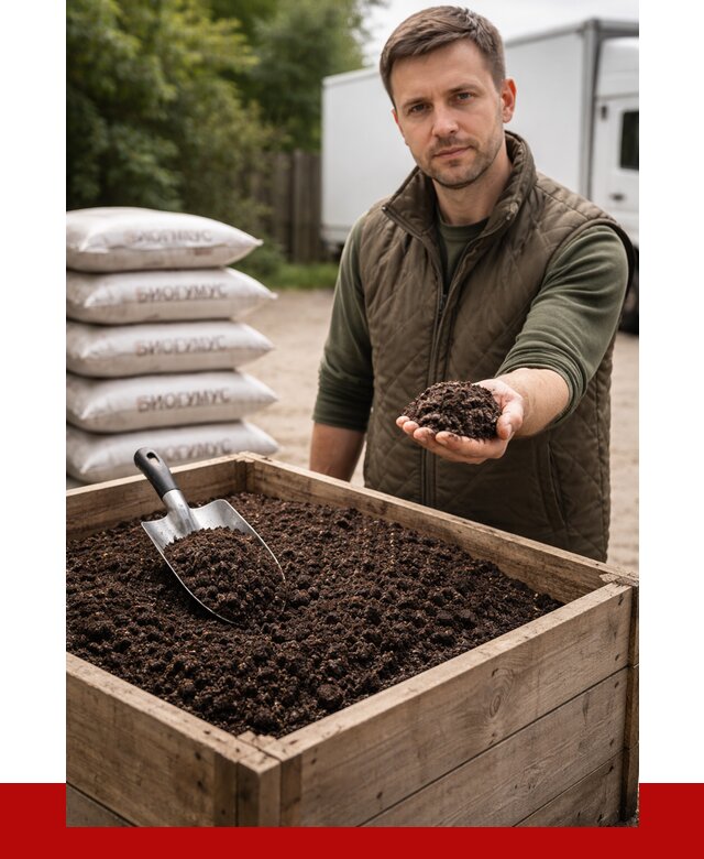 Купить биогумус в Новом Уренгое с доставкой от 8838 р. за куб | ПРОНЕРУДНвг