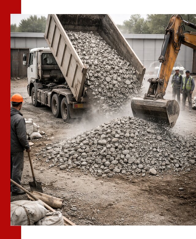Доставка дробленого бетона в Новом Уренгое оптом и в розницу