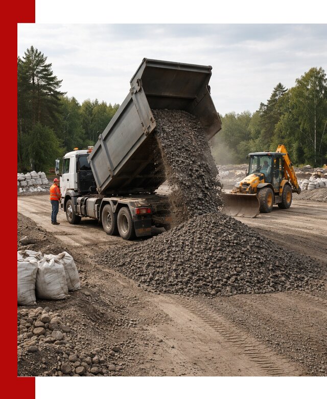Доставка дробленого асфальта в Новом Уренгое для дорожных работ