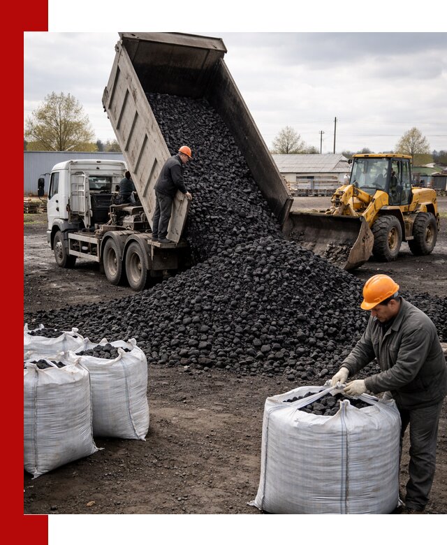Доставка каменного угля в Новом Уренгое оптом и в розницу