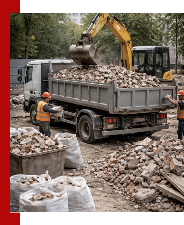 Вывоз строительного мусора в Новом Уренгое с самосвалами и контейнерами